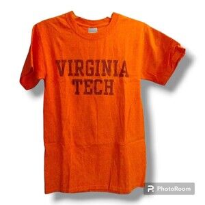 Vintage Virginia Tech T-Shirt College Football Screen Printed Logo Adult Small